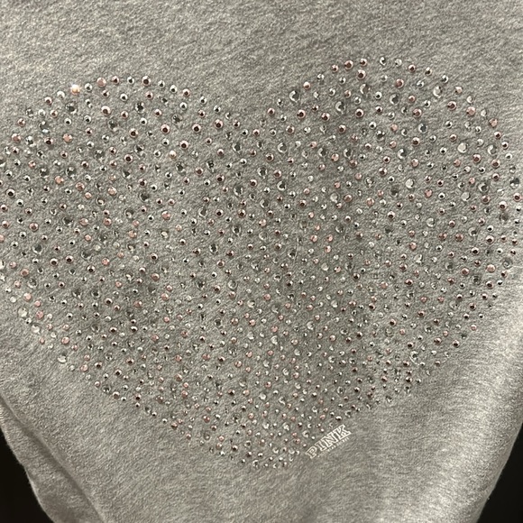 Victoria Secret Pink Sweatshirt X-Small Grey full zip Up. - Picture 5 of 5
